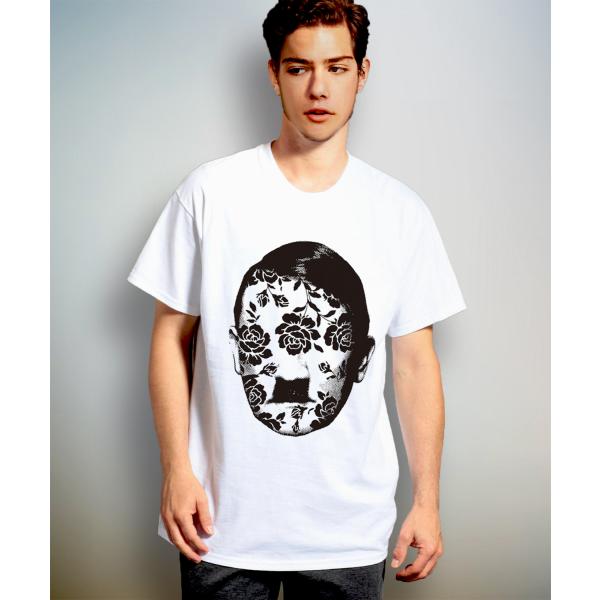 ヒトラー ナチスイメージ ホワイト 半袖カットソー ユニセックスTシャツ bombing メンズレデ...