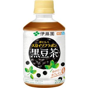 伊藤園 おいしく大豆イソフラボン 黒豆茶 HOT＆COLD兼用・電子レンジ対応 PET 275ml24本 送料無料｜bombyx