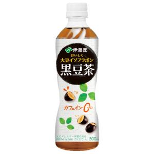 伊藤園 おいしく大豆イソフラボン 黒豆茶 PET 500ml24本　送料無料｜bombyx