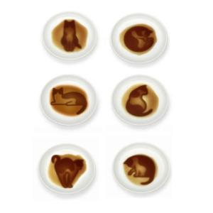 ネコ醤油皿 6枚セット　醤油皿　皿　猫　食器　キッチン用品　小皿　日用品　｜bon-appetit-world
