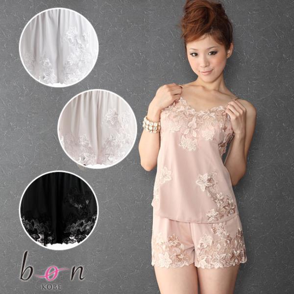 エレガントなゆりの花のチュールエンブロイダリーレースキュロットペチコート レビュー割対象商品 Bon...