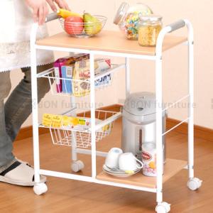 キッチンワゴン カウンター キッチンラック ワゴン キッチン 台所 収納 収納棚 棚付 キャスター 調味料