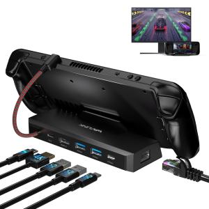 WAVLINK 4KUSB-C ドッキング、Steam Deck/ROG用6-in-1ドッキングステーション、Steam Deckアクセサリ4K@14