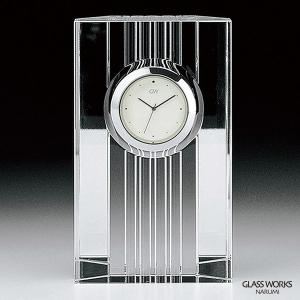 鳴海製陶 ブルーアース S デスククロック GW1000-11050 時計 グラス