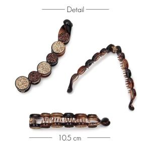 バナナクリップ バイカラー ラメ シンプル オ...の詳細画像2