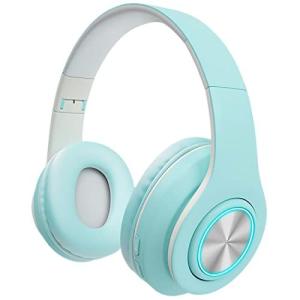 Bluetooth ヘッドホン ワイヤレスヘッドホン 密閉型 重低音 オーバーイヤーヘッドホン マイク付き 折りたたみ RGB LED付き 有線 無線