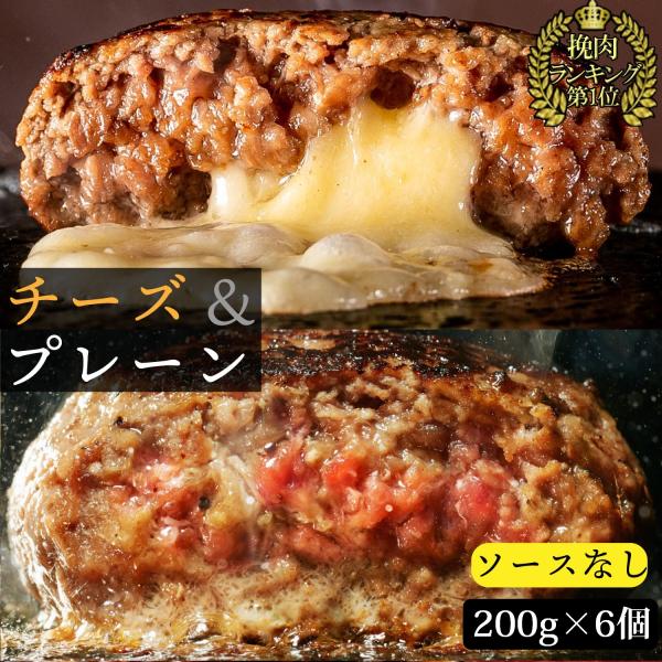 牛肉 100％ハンバーグ 無添加 ギフト 誕生日 内祝 御礼 お祝 1個200g 個包装 プレーン3...