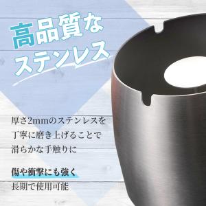 匂いが漏れない灰皿 ステンレス 4カラー 3サ...の詳細画像3