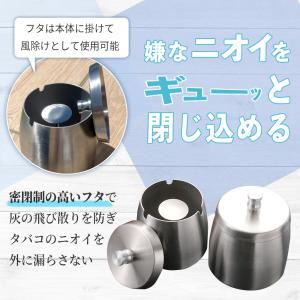 匂いが漏れない灰皿 ステンレス 4カラー 3サ...の詳細画像4