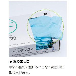 ミドリ安全 ニトリル手袋 ベルテ722 100...の詳細画像2