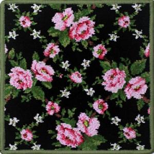 フェイラー  アミリエ・ブラック（グリーン）#009531 25cm x 25cm【柄の組み合わせ自...