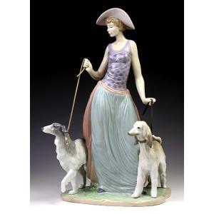 リヤドロ（Lladro リアドロ 陶器人形 置物） 婦人 優雅な散歩のひととき#ldr-5802｜bondstreet