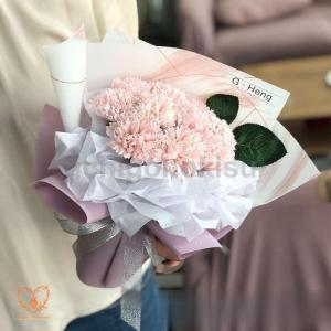 母の日ソープフラワーバラと季節の花花束お誕生日...の詳細画像1
