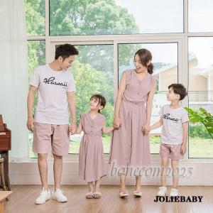 大人子供用 韓国親子ペアルック ビーチ ワンピー...の商品画像