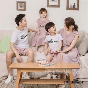 大人子供用 韓国親子ペアルック ビーチ ワンピ...の詳細画像5