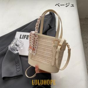 ハンドバッグ 草 カゴバッグ ショルダーバッグ...の詳細画像4
