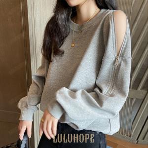 肩出しトップス オフショルダー長袖 秋冬の詳細画像5