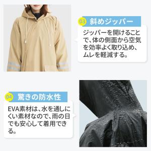 レインコート 3重保護構造 防水 リュック対応...の詳細画像5