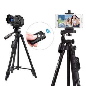 スマホ三脚 ビデオカメラ 4段階伸縮 360度回転 自撮り