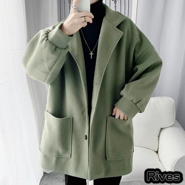 Pコート アウター メンズ コート ジャケット 韓国ファッション ストリート系 ファッション 韓国ス...