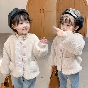 韓国子供服 ボアコート 秋冬 コート 裏起毛 キッズ  女の子 長袖 アウター 可愛い トップス  子ども服 おしゃれ 80 90 100 110 120 130｜bongsup