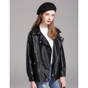 S-XL/ 秋冬大きいサイズ レディース  ライダースジャケット