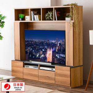 テレビ台 ハイタイプ 日本製 壁面収納 ラック テレビボード TV台 収納ラック 棚 木製 AVボード 韓国風｜bonir-yhs