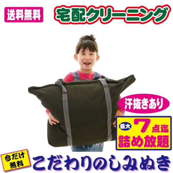 クリーニング 宅配 詰め放題 最大７点迄 汗抜き付き 今だけしみぬき無料！！（送料無料）７点迄 汗抜...