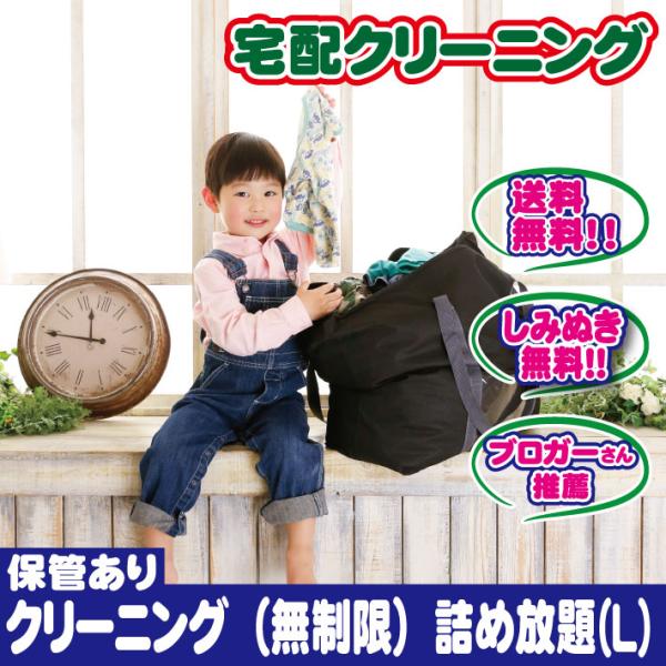 クリーニング 保管 無制限詰め放題L（ブロガーさん推薦）衣替え 今だけ有料しみぬきも無料（送料無料）