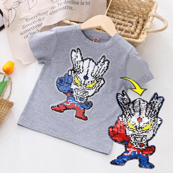 ウルトラマン Ultraman スパンコール Tシャツ マジック チェンジ リバーシブル 半袖　半袖...