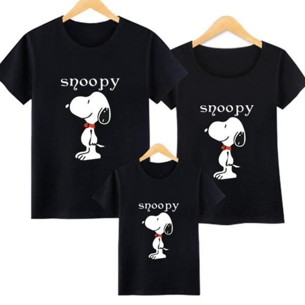 SNOOPY スヌーピー 半袖Tシャツ 通気性 肌着 柔らかい 100%綿 丸首  トップス  カッ...