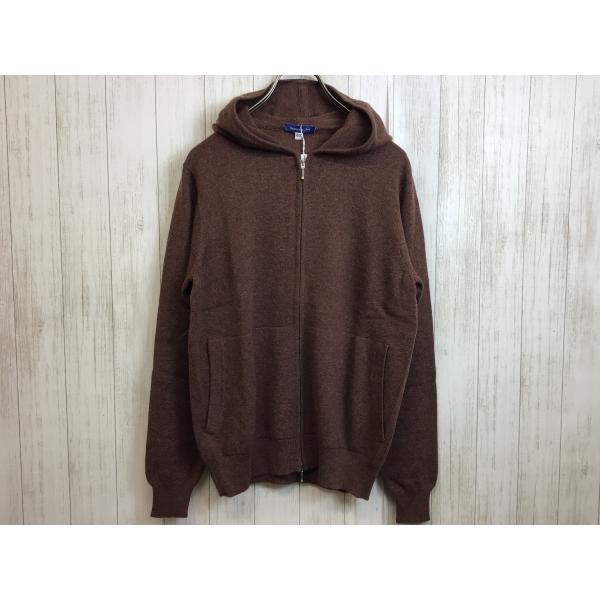 50%OFF　サンプル品　Guercilena1944 ZIPニットパーカー　ブラウン　44サイズ　...