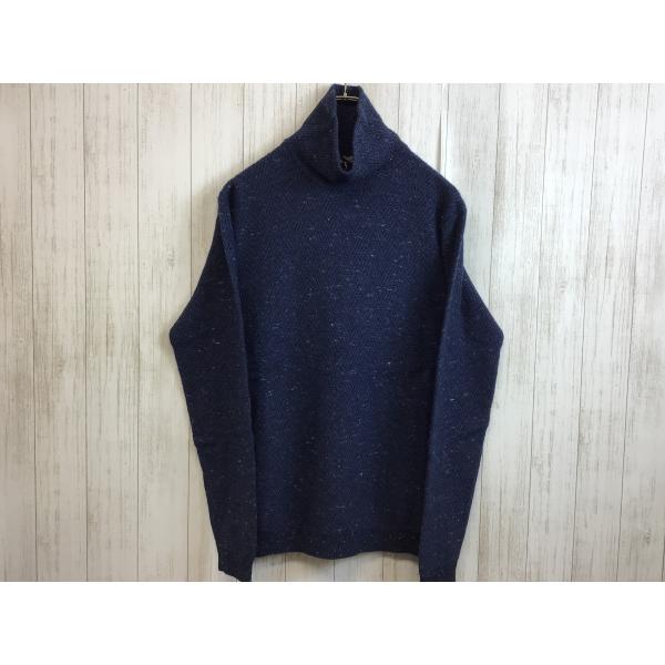 50％OFF　スティレラティーノ　ネイビー　タートルネックニット　44サイズ　MU4＿DV＿SP　M...