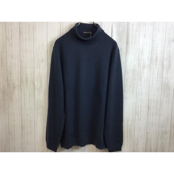 50％OFF　スティレラティーノ　ネイビー　タートルネックニット　52サイズ　MU4＿DV＿SP　M...