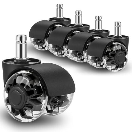 Amtake オフィス チェア キャスター 椅子 キャスター 交換 ウレタンキャスター 差し込み式(...