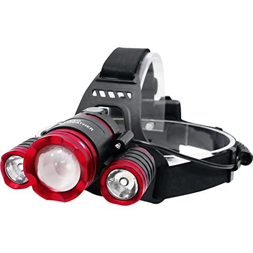 [ラドウェザー] ヘッドライト CREE社製チップ センサー搭載 3灯 LEDヘッドライト 充電式 ...