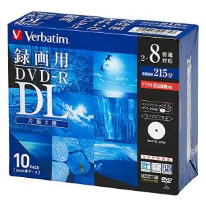 バーベイタムジャパン(Verbatim Japan) 1回録画用 DVD-R DL CPRM 215分 10枚 ホワイト