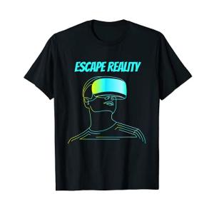Virtual Reality VR Headset Gaming Tech Geek Escape Reality Tシャツ｜bonnenuit
