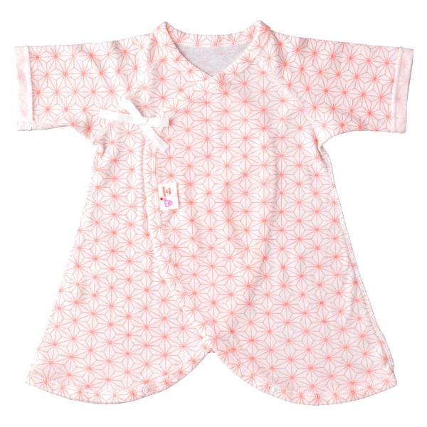 赤ちゃんの城 低体重児用品 コンビ肌着 45cm フライス 麻の葉 ピンク 春 夏 秋 冬 綿100...