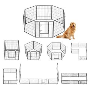 FEANDREA ペットサークル 大型犬用 中型犬用 ペットフェンス 折り畳み式 簡単 全成長期使用可 室内外兼用 犬ケ｜ボンニュイ ヤフー店