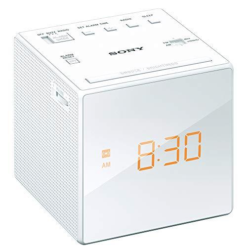 ソニー クロックラジオ ICF-C1 : FM/AM/ワイドFM対応 おやすみタイマー ホワイト I...