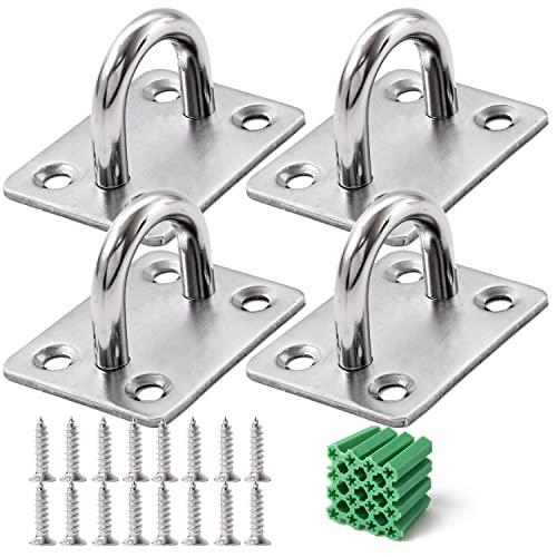 Pstyle. 天井 フック 壁 アイプレート ステンレス 46x36mm 4個セット PST-07...