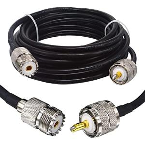 BOOBRIE 5M M型 ケーブル UHFオス⇔UHFメス(MP-MJ) RG58/Uケーブル 両端Ｍ型 SO239/