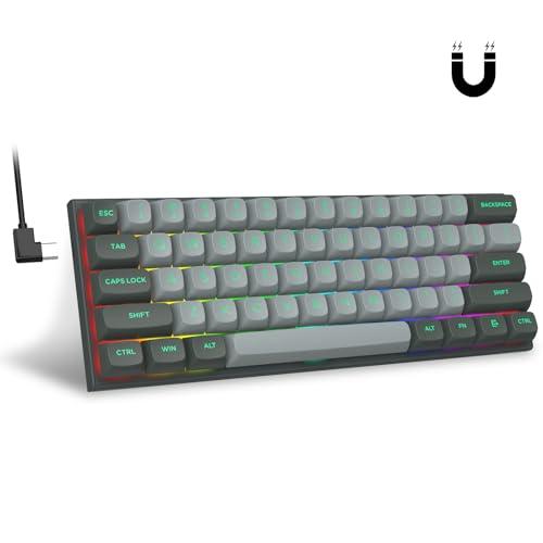 e元素 Hz-61 60% エスポートゲーミングキーボード ラピッドトリガー磁気キースイッチメカニカ...