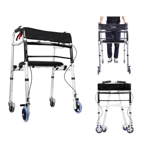 ENLUNTRA 歩行器 高齢者用 大人用 リハビリ 不要 室外 室内 コンパクト 介護 ブレーキ ...