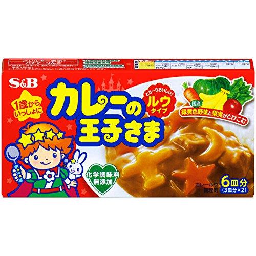 S&amp;B カレーの王子さま ルウタイプ 80g×5個