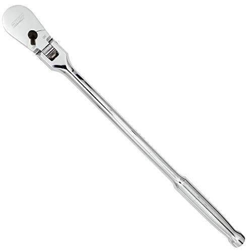 PWT ラチェットハンドル ソケットレンチ 首振り ロング 差込角 12.7mm 1/2インチ 9段...