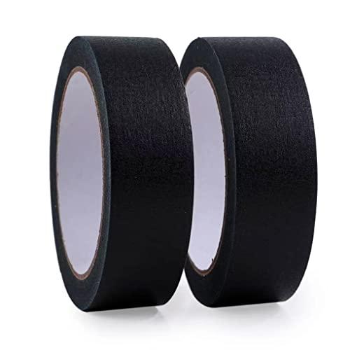BRANSHERY マスキングテープ パーマセルテープ 2個セット 黒 ブラック 幅 30mm x ...