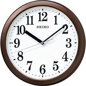 セイコークロック(Seiko Clock) 掛け時計 茶メタリック 直径28.0x4.6cm 電波 アナログ コンパクトサイズ KX256B｜bonnenuit