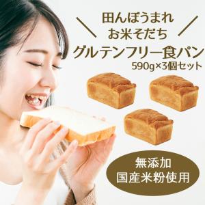 【国産無添加】 グルテンフリー食パン 590g 【3個セット】 ［まるも］ ヴィーガン 国産米粉 K5乳酸菌 veganの商品画像